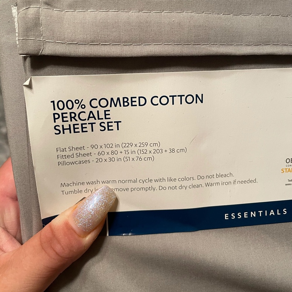 Light grey sheet set